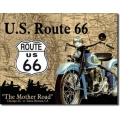Знак декоративный металлический "Route 66", размеры 42 х 33 см.